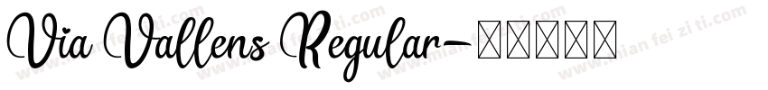 Via Vallens Regular字体转换